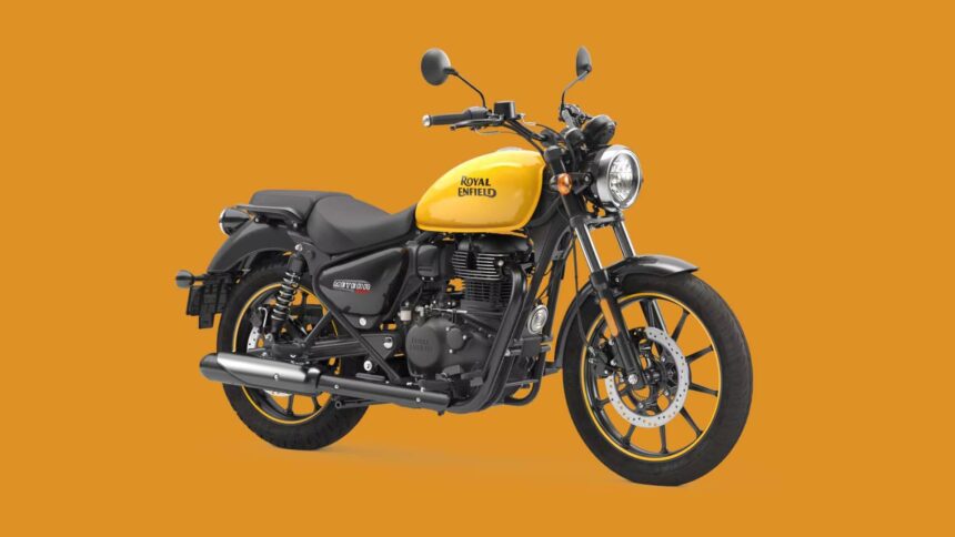 RE Meteor 350 Fireball Yellow Bikes in Vizag - Saran Motors